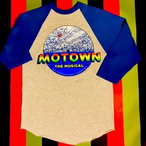 Motown The Musical : Baseball Tee Shirt - Unisex Size M 3/4 Sleeve